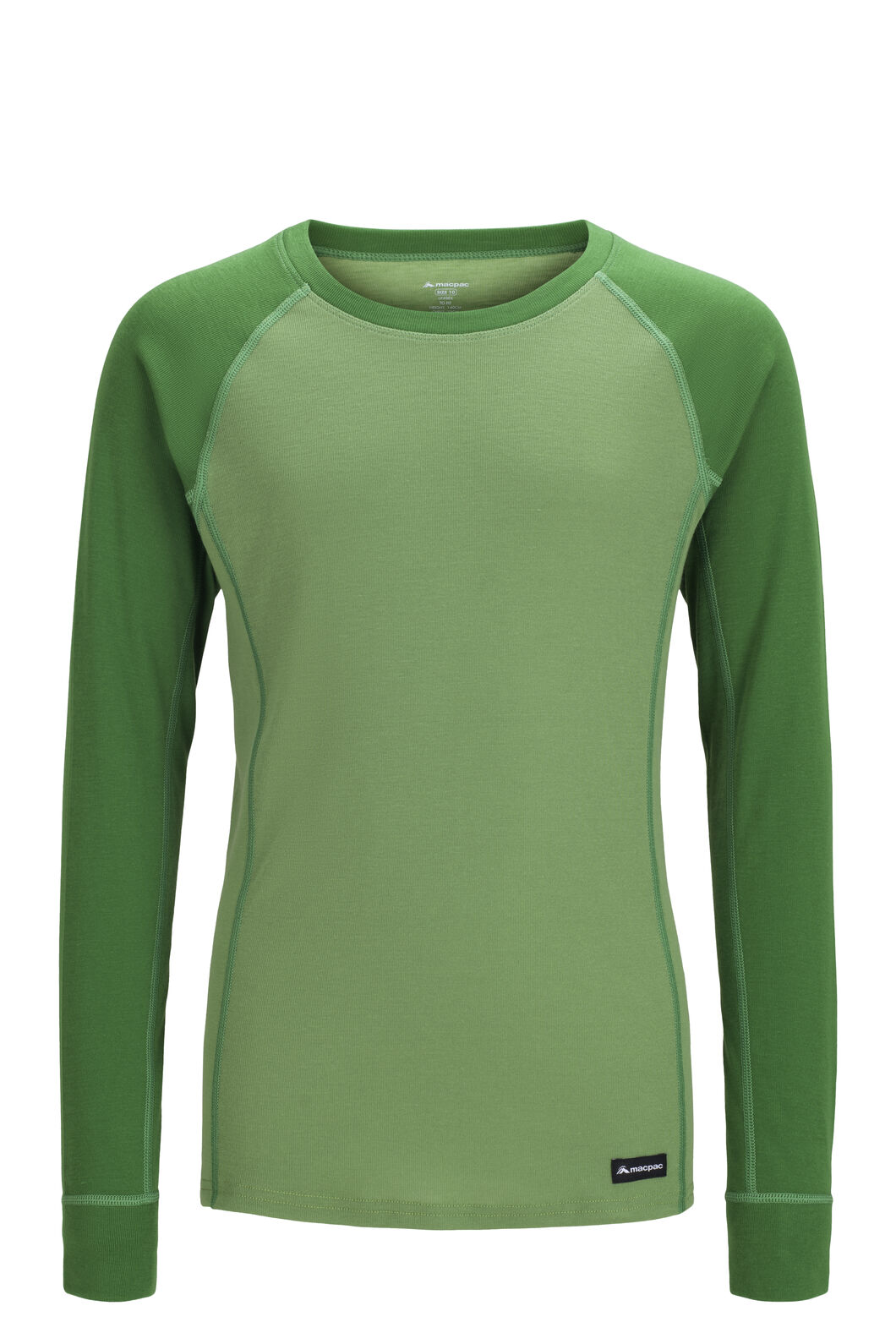 Macpac Kids' Geothermal Long Sleeve Top, Juniper/Jade Green, hi-res