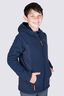 Macpac Kids' Mini Mountain Hooded Fleece Jacket, Navy Iris, hi-res