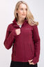 Macpac Women's Mountain Hooded Fleece Jacket, BURGUNDY, hi-res