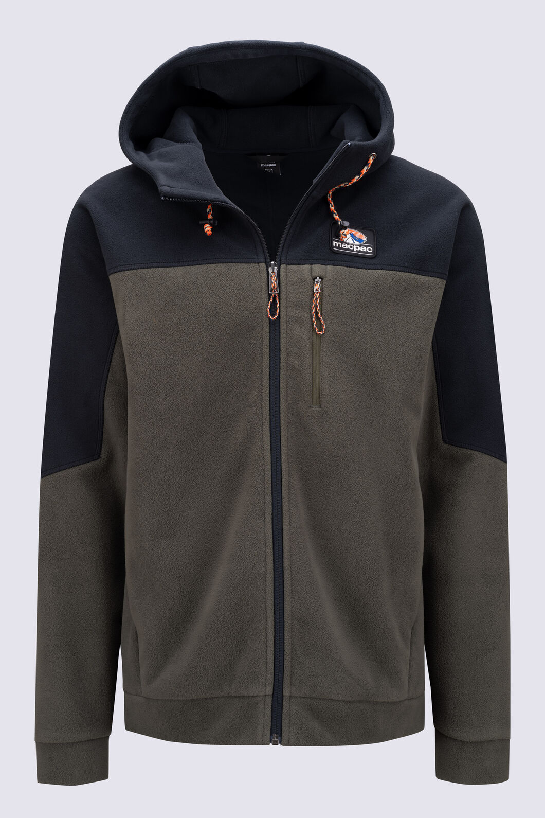 Macpac Men's Heritage Windproof Fleece Jacket, Black/Deep Depths, hi-res