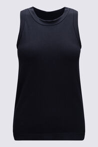 Macpac Women's Merino Blend Tank, Black, hi-res