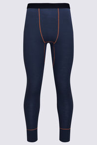 Macpac Men's 220 Merino Long Johns, Navy/Red Ochre, hi-res