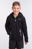 Macpac Kids' Mini Mountain Hooded Fleece Jacket, Black/High RIse, hi-res