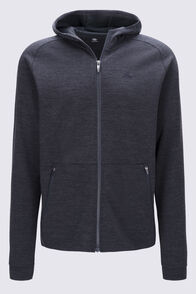 Macpac Men's Craigieburn Hooded Merino Blend Jacket, Charcoal Marle, hi-res
