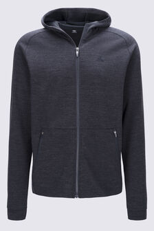 Macpac Men's Craigieburn Hooded Merino Blend Jacket, Charcoal Marle