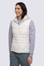 Macpac Women's Aurora Hooded Down Vest, Moonbeam, hi-res