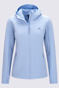 Macpac Women's Mountain Hooded Fleece Jacket, Chambray Blue, hi-res