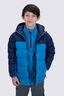 Macpac Kids' Halo Hooded Down Jacket, Naval Academy/Mediterranean Bl, hi-res