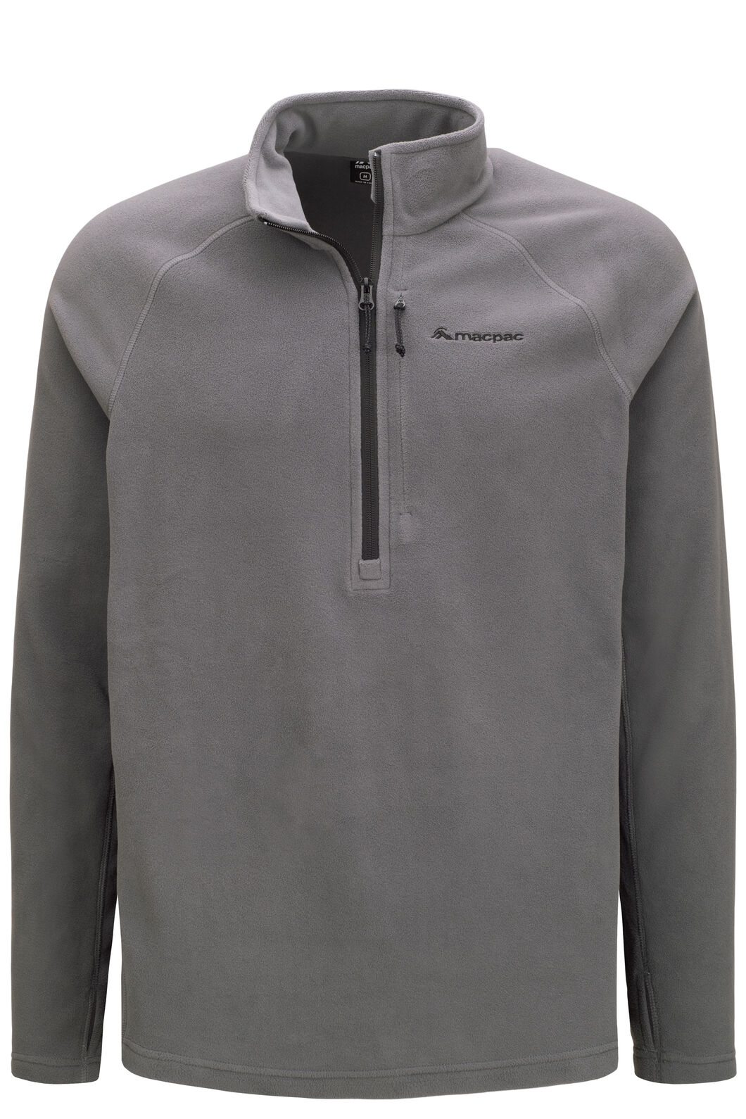 Macpac Men's Tui Fleece Pullover, Iron Gate/Black, hi-res