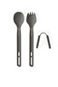 Sea to Summit Frontier Ultralight Cutlery Set &mdash; 2 Piece, Anodised Grey, hi-res