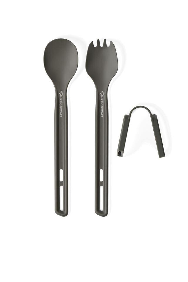 Sea to Summit Frontier Ultralight Cutlery Set — 2 Piece, Anodised Grey, view 1