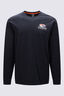 Macpac Men's Heritage Badge Fairtrade Organic Cotton Long Sleeve T-Shirt, BLACK MARLE, hi-res