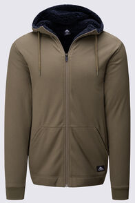 Macpac Men's Waffle Sherpa Hooded Jacket, Stone Grey, hi-res