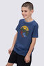 Macpac Kids' Abstract Nature Fairtrade Organic Short Sleeve T-Shirt, Oceana, hi-res