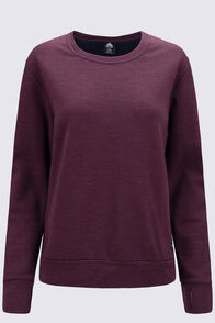 Macpac Women's 280 Merino Blend Long Sleeve Crew, Fig Marle, hi-res