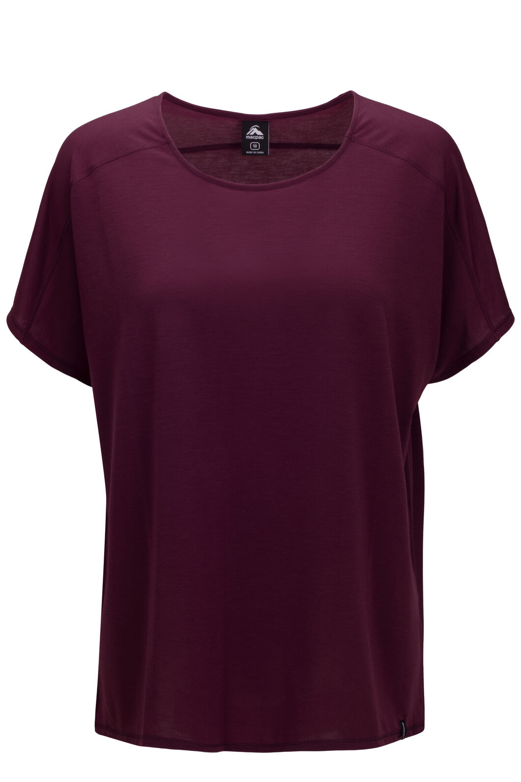Macpac Women's Eva T-Shirt, Grape Wine, hi-res