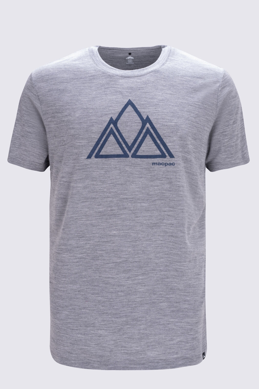 Macpac Men's 180 Merino T-Shirt, Grey Marle, hi-res