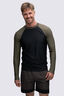 Macpac Men's Long Sleeve Rash Top, Black/Grape Leaf, hi-res