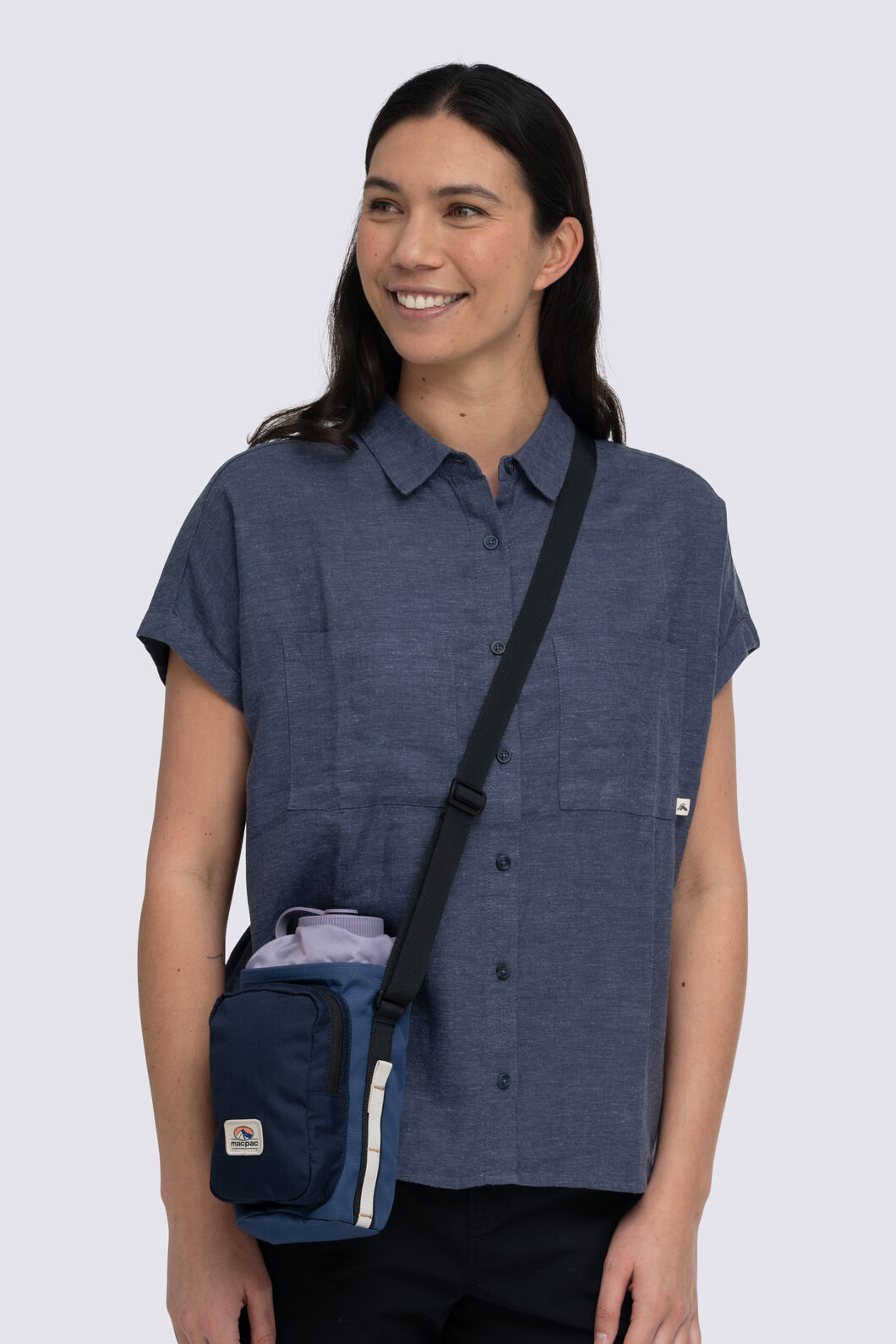 Macpac Women's Ashton Short Sleeve Shirt, Odyssey, hi-res
