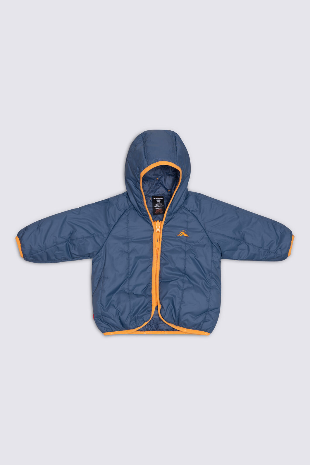 Macpac Baby Pulsar Hooded Insulated Jacket, Bering Sea Camp Print, hi-res