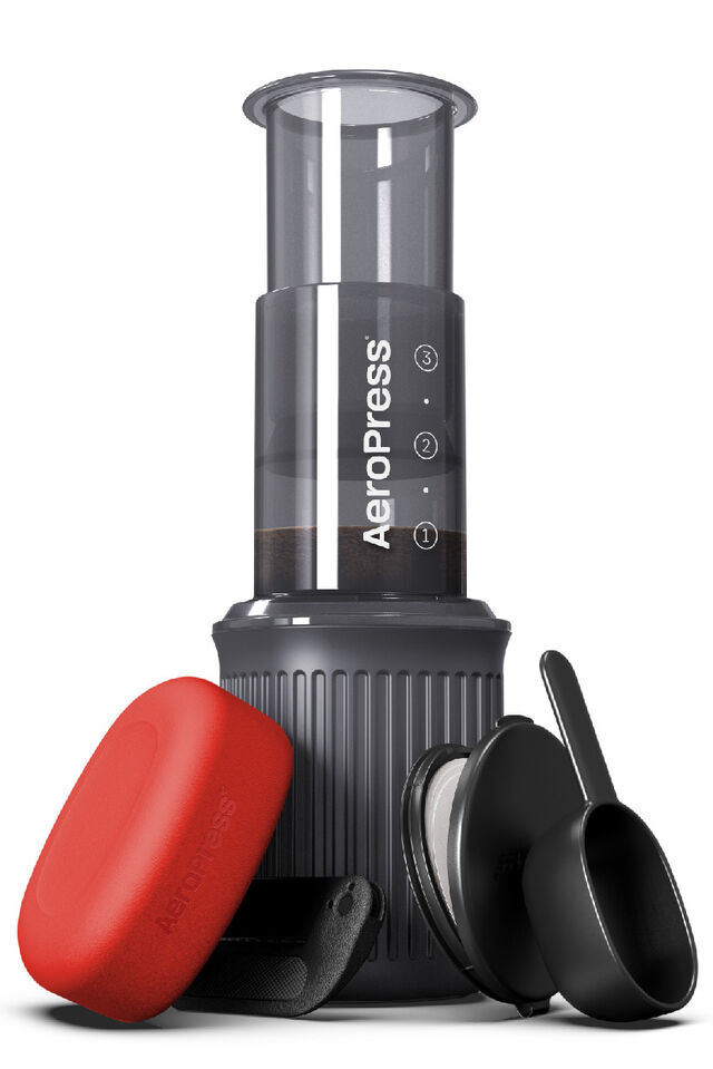 AeroPress Go Coffee Maker, Smoke/White