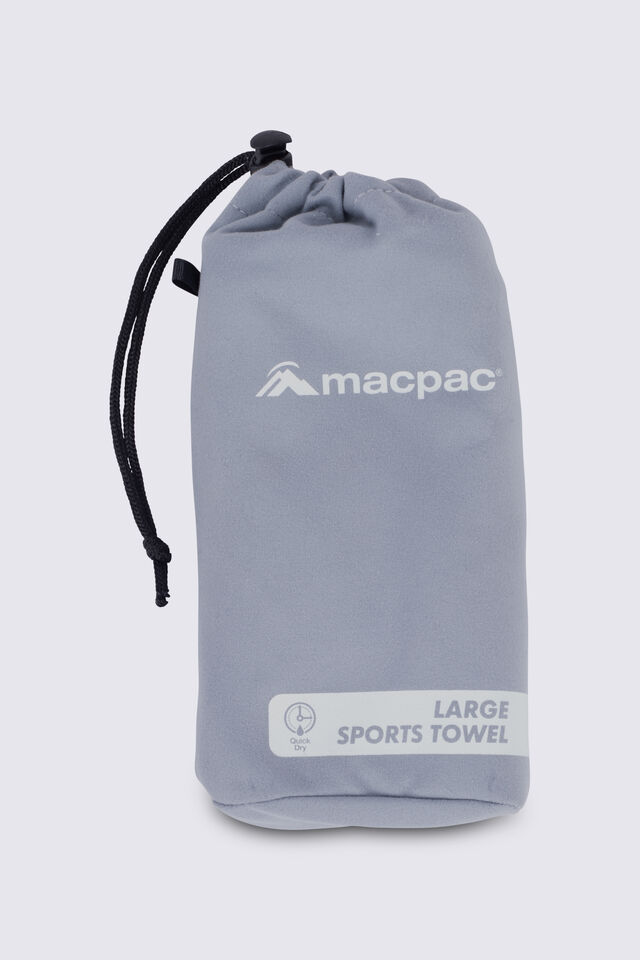 Macpac Sports Towel Large, Charcoal, view 1