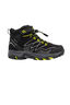 Hi Tec Kids' Blackout WP Mid Hiking Boots, Black/Lime, hi-res