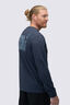Macpac Men's Waihohonu Hut Fairtrade Organic Cotton Long Sleeve T-Shirt, Navy Marle, hi-res