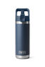 YETI® Rambler® Bottle with Straw Cap — 18 oz, Navy, hi-res