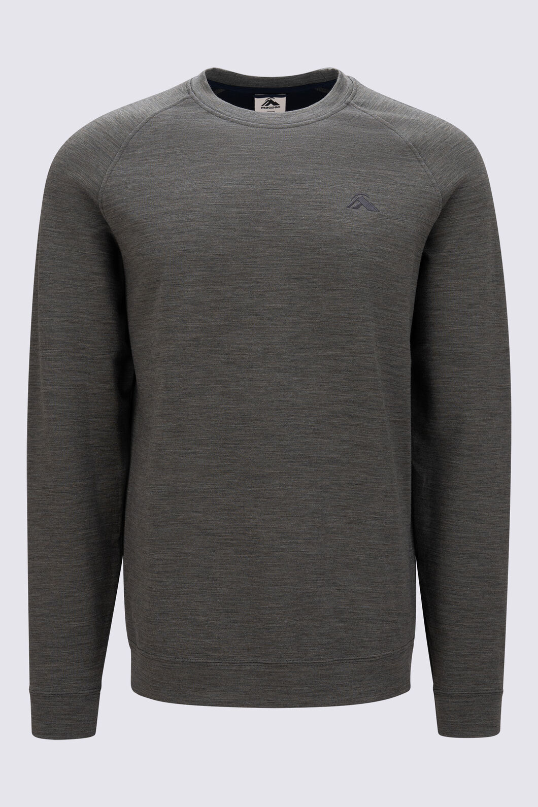 Macpac Men&rsquo;s 280 Merino Long Sleeve Crew, Grape Leaf Marle, hi-res