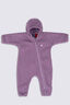 Macpac Baby Acorn Fleece Onesie, Black Plum, hi-res