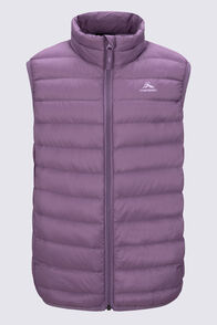 Macpac Kids' Uber Light Down Vest ♺, Grapeade, hi-res
