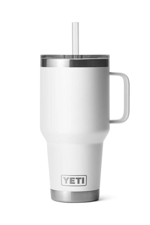 YETI YETI® Rambler® Mug with Straw Cap — 35 oz, White, view 1