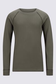 Macpac Kids' Geothermal Long Sleeve Top, Four Leaf Clover, hi-res