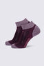 Macpac Trail Quarter Sock &mdash; 2 Pack, Fig/Raindrops, hi-res