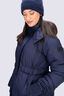 Macpac Women's Thebe long Down Coat, Baritone Blue, hi-res