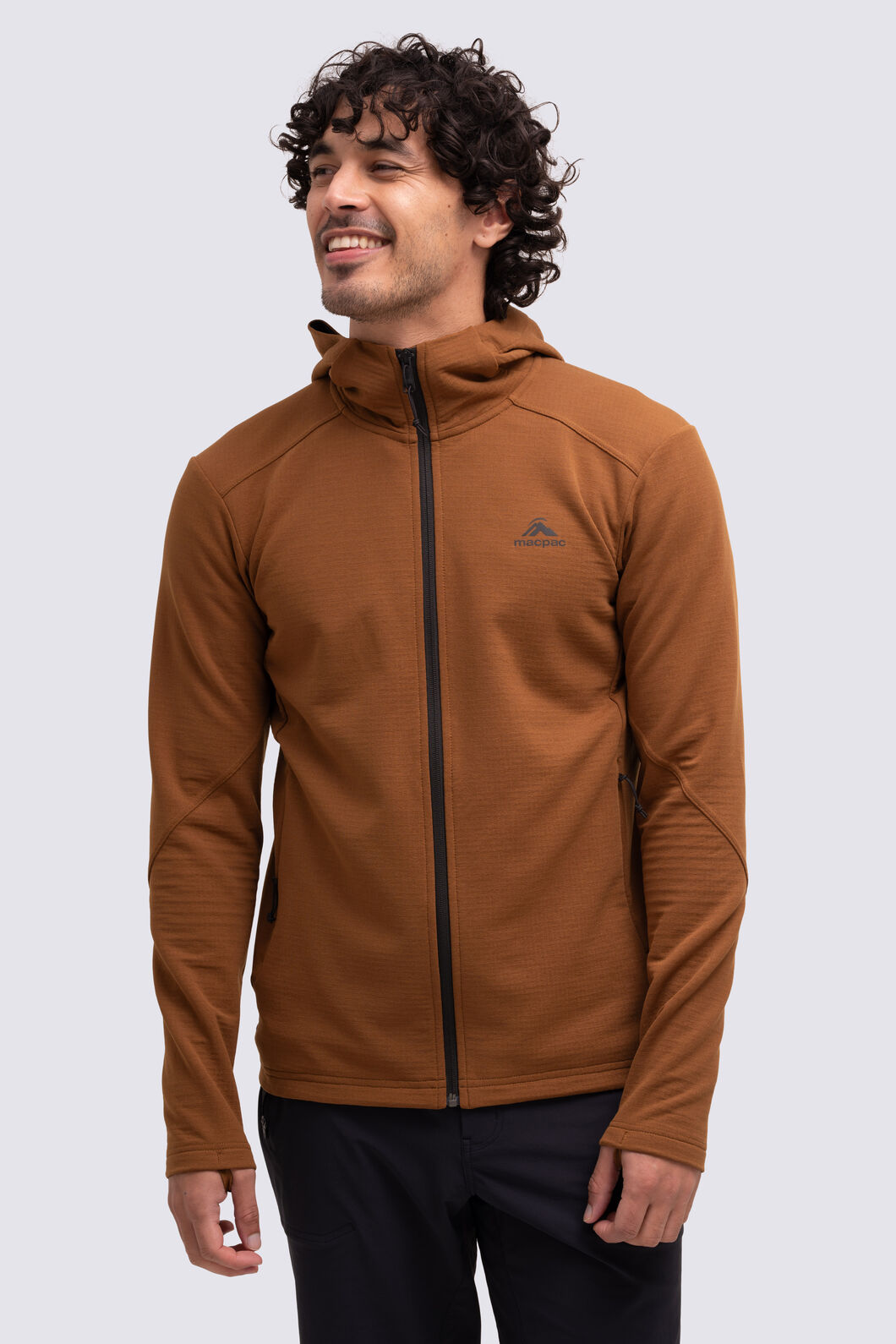 Macpac Men's Vertex Air Hooded Jacket, Toffee Marle, hi-res