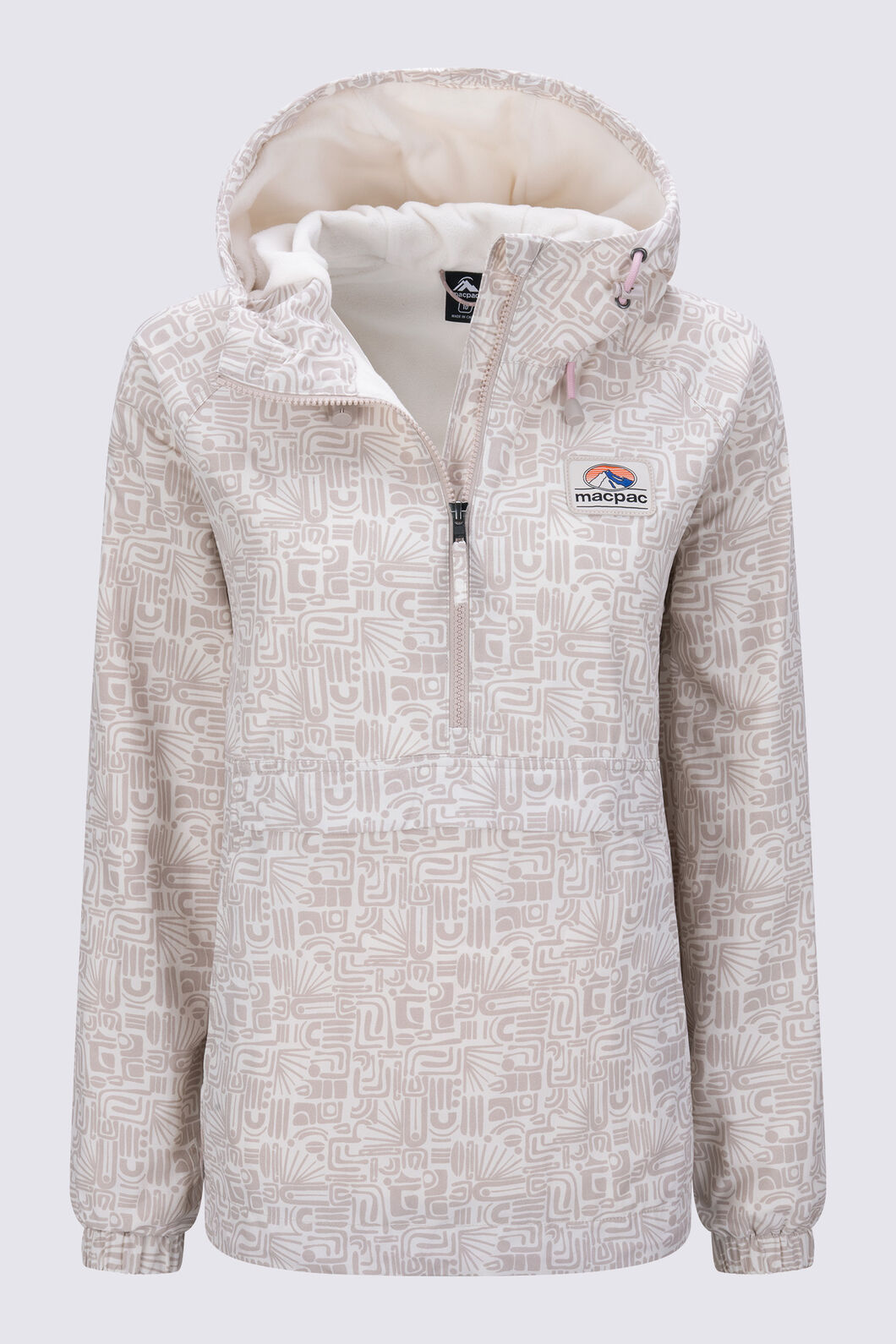 Macpac Women&rsquo;s Heritage Fleece Lined Windbreaker, Tofu Print, hi-res