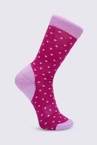 Macpac Kids' Footprint Sock, Festival Fuchsia/Orchid, hi-res