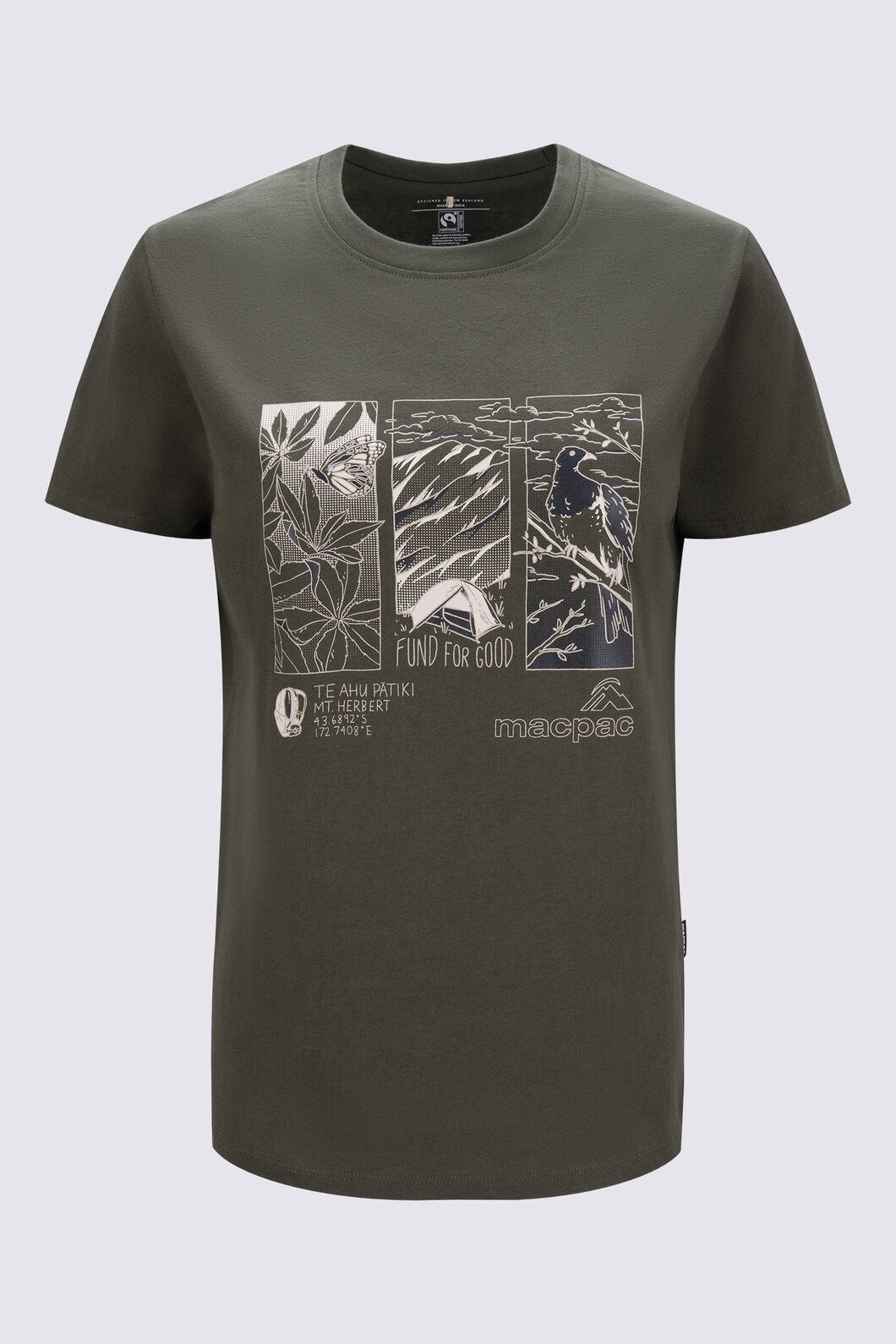 Macpac Women's Mt. Herbert T-Shirt, Kambaba, hi-res