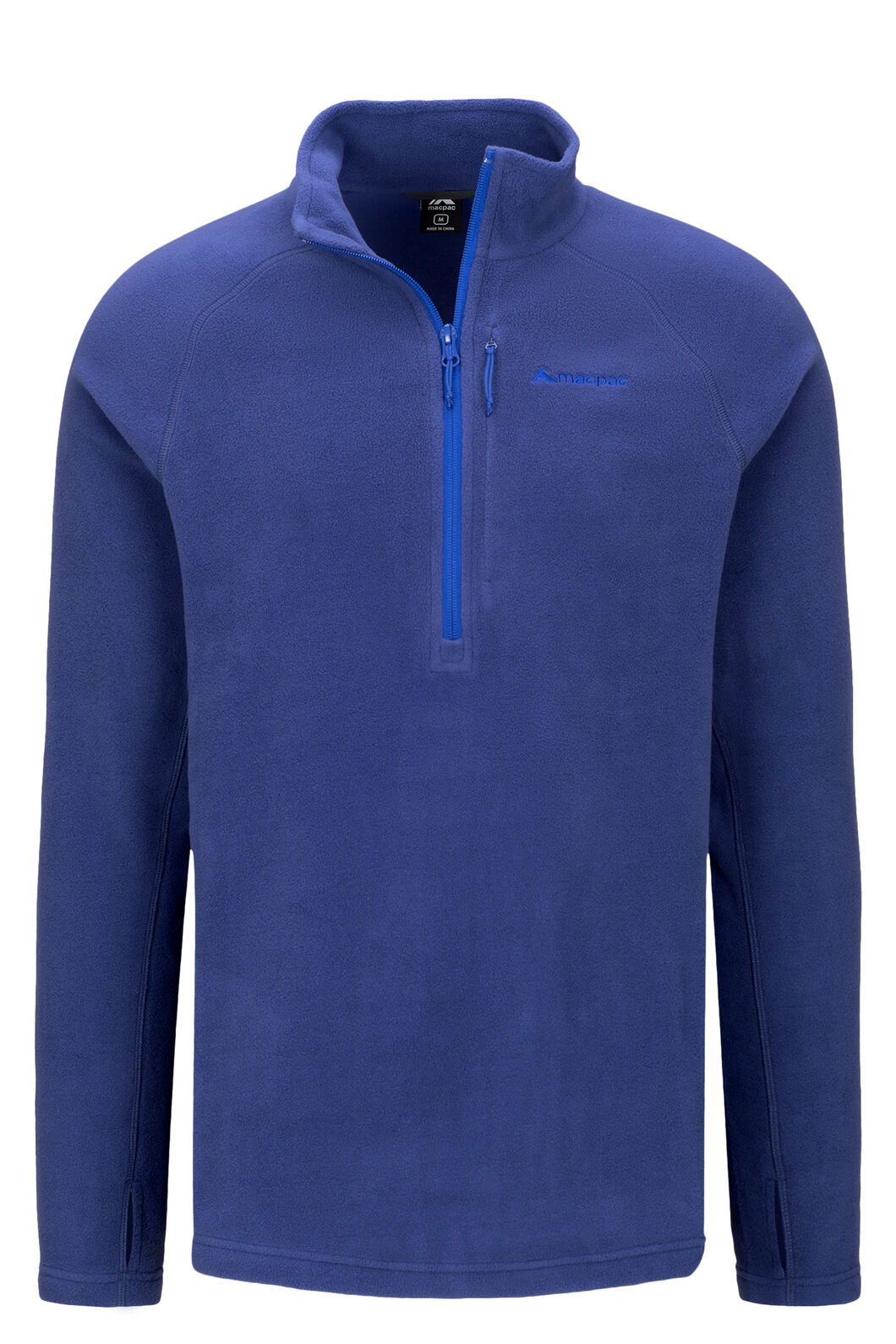 Macpac Men's Tui Fleece Pullover, Blueprint/Surf the web, hi-res