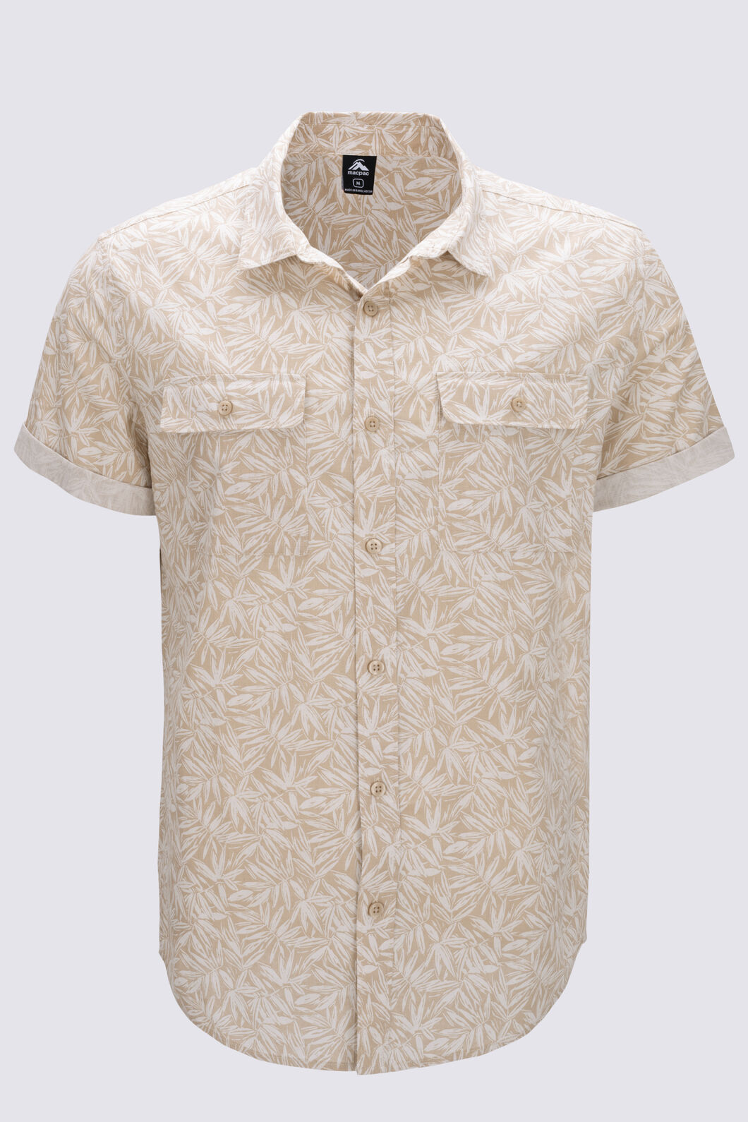 Macpac Men's Laid Back Shirt, Bamboo Leaf Print, hi-res