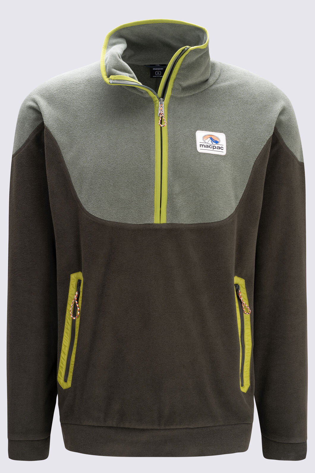 Macpac Men's Originals Fleece Pullover, Beetle/Rosin, hi-res