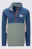 Macpac Men&rsquo;s Heritage Fleece Pullover, Ensign Blue/Hedge Green/Moonbe, hi-res