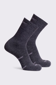 Macpac Hiking Sock — 2 Pack, Grey Melange/Light Grey, hi-res