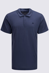 Macpac Men's Venture Merino Blend Polo, Odyssey Grey, hi-res