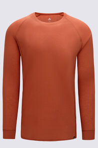 Macpac Men's Geothermal Long Sleeve Top, Burnt Brick, hi-res