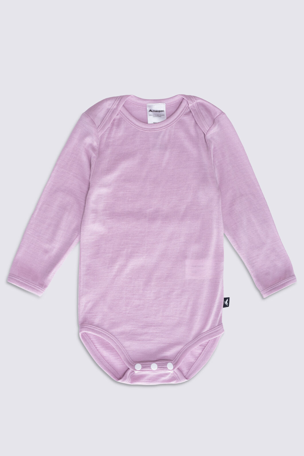 Macpac Baby 150 Merino Bodysuit, Keepsake Lilac, hi-res