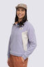 Macpac Women's Heritage Fleece Pullover, Lavender Grey/Pelican/Bone Bro, hi-res