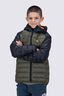 Macpac Kids' Uber Light Hooded Down Jacket, Black/Grape Leaf, hi-res